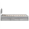vidaXL Bettrahmen Graues Sonoma 75 x 190 cm Massives Kiefernholz