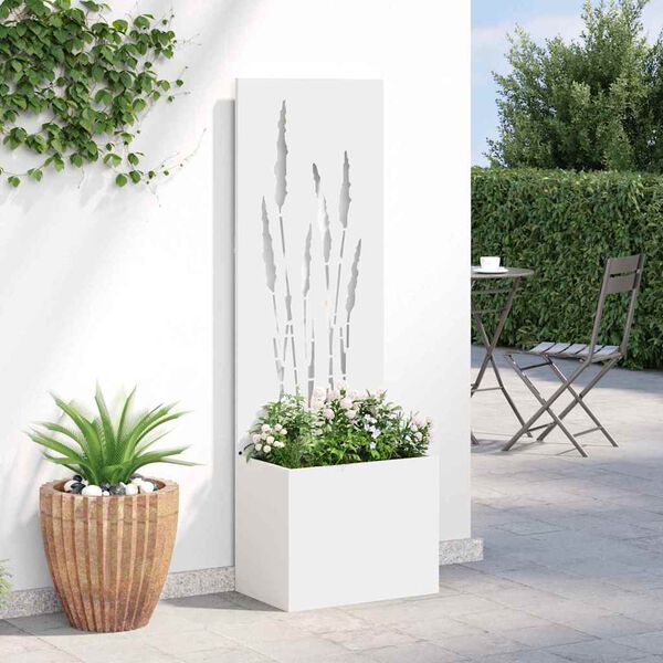 vidaXL Garten Sichtschutz-Leinwand Wei&szlig; 50 x 140 cm