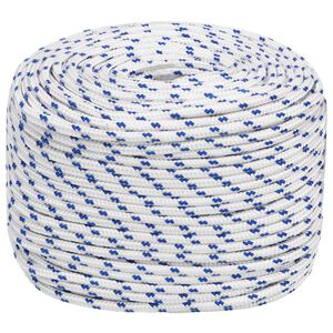 vidaXL Mehrzweck-Allzweckseil 10 mm 25 m Wei&szlig; und Blau PP