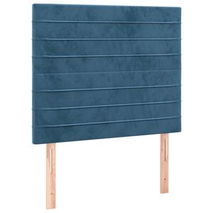 vidaXL Kopfteil Dunkelblau 80x5x118/128 cm Samt