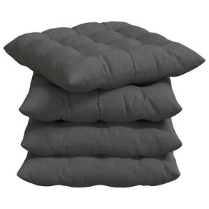 vidaXL Sitzkissen 2 pcs Dunkelgrau 40 x 40 x 6 cm Stoff