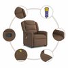 vidaXL Massagesessel mit Aufstehhilfe Braun Stoff