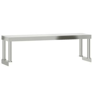 vidaXL Aufsatzboard f&uuml;r K&uuml;chentisch 110x30x35 cm Edelstahl