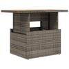 vidaXL Gartentisch Grau 100x55x73 cm Poly Rattan und Akazienholz