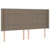 vidaXL Boxspringbett mit Matratze & LED Taupe 180x200 cm Stoff