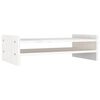 vidaXL Monitorst&auml;nder Wei&szlig; 50x27x15 cm Massivholz Kiefer