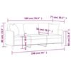 vidaXL 3-Sitzer-Sofa mit Zierkissen Creme 180 cm Stoff