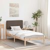 vidaXL Bettgestell mit gepolstertem Kopfteil Taupe 75 x 190 cm
