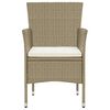 vidaXL 9-tlg. Garten-Essgruppe mit Kissen Poly Rattan Beige