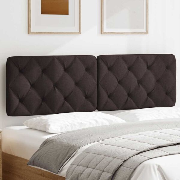 vidaXL Kopfteil-Kissen Dunkelbraun 160 cm Stoff