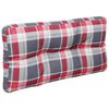 vidaXL Palettenkissen Rot Karomuster 70x40x12 cm Stoff