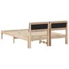 vidaXL Bettgestell Braun und hellgrau 135 x 190 cm Massivholz Kiefer