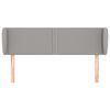 vidaXL Kopfteil mit Ohren Hellgrau 147x23x78/88 cm Stoff