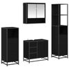 vidaXL Badezimmerm&ouml;bel-Set 4 stk. Schwarz Eichen-Optik 65 x 33 x 60 cm