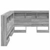 vidaXL Aufbewahrungskopfteil Graues Sonoma 120 cm Holzwerkstoff