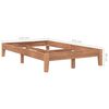 vidaXL Massivholzbett Teak 120x200 cm