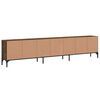 vidaXL TV-Schrank mit Schublade Räuchereiche 200x25x44cm Holzwerkstoff