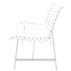 vidaXL Gartenbank 150 cm Stahl Wei&szlig;