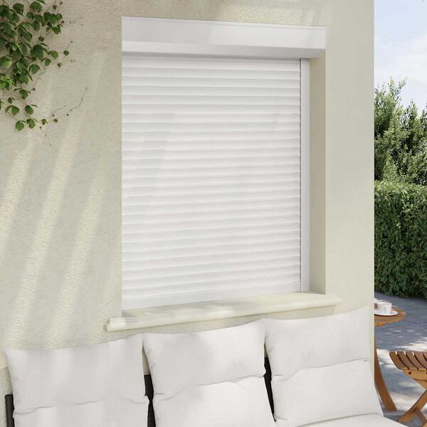 vidaXL Rollladen Aluminium 100x120 cm Wei&szlig;