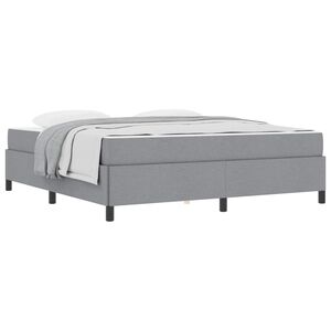 vidaXL Boxspringbett Hellgrau 180 x 200 cm Stoff