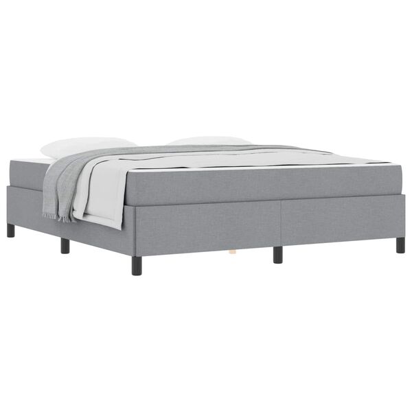 vidaXL Boxspringbett Hellgrau 180 x 200 cm Stoff