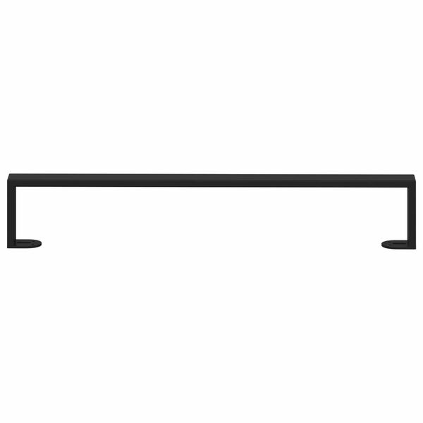 vidaXL M&ouml;belbeine 12 pcs Schwarz 59,6 x 4 x 10 mm Eisen