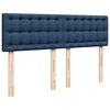 vidaXL Boxspringbett mit Matratze Blau 140x190 cm Stoff