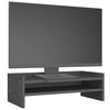 vidaXL Monitorständer Grau 50x24x16 cm Massivholz Kiefer