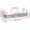 vidaXL Gartensofa mit Kissen 3-Sitzer Beige Poly Rattan
