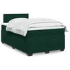 vidaXL Boxspringbett mit Matratze Dunkelgr&uuml;n 120x200 cm Samt