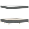vidaXL Bettrahmen mit Matratze Dunkelgrau 200 x 200 cm Stoff