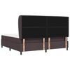 vidaXL Boxspringbett mit Matratze Dunkelbraun 200 x 200 cm Stoff