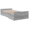 vidaXL Bettgestell mit Schubladen Grau Sonoma 75x190 cm Holzwerkstoff