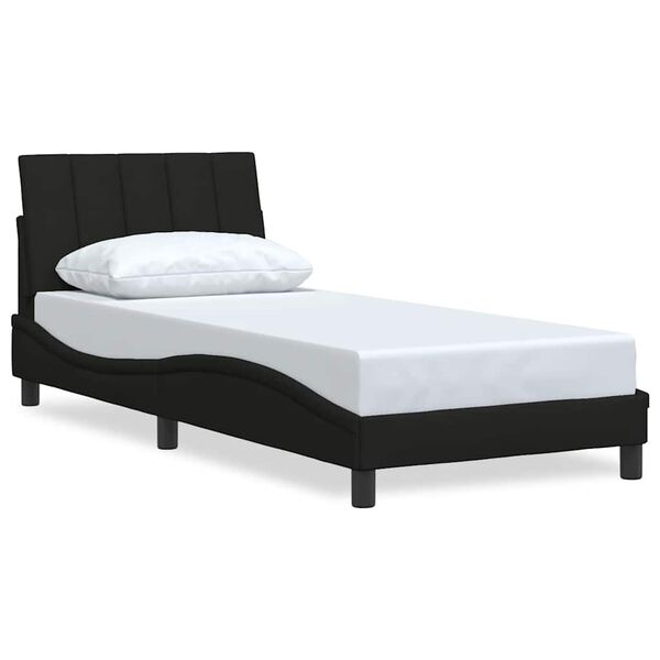 vidaXL Bettgestell ohne Matratze "Hanko" Schwarz 80x200 cm Stoff