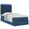 vidaXL Ottoman-Bett mit Matratze & LEDs Blau 80x200 cm Stoff
