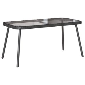 vidaXL Couchtisch Schwarz 90 x 45 x 43 cm Poly-Rattan