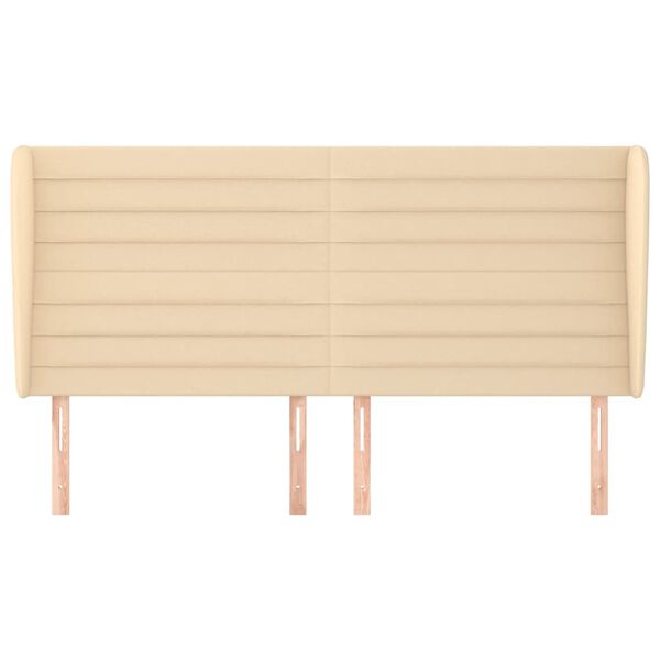 vidaXL Kopfteil mit Ohren Creme 183x23x118/128 cm Stoff