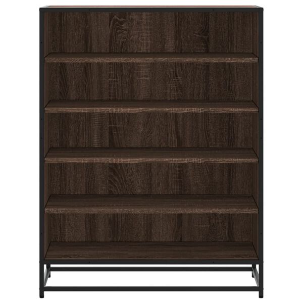 vidaXL Schuhschrank Eichen-Optik 75x38x97,5 cm Holzwerkstoff Metall