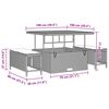 vidaXL Garten Essgruppe Grau Poly-Rattan