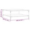 vidaXL Couchtisch Grau Sonoma 100x100x40 cm Holzwerkstoff