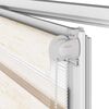 vidaXL Doppelrollo Marmorbeige 110x230cm Stoffbreite 105,9 cm Polyester