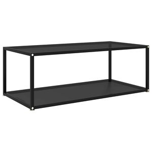vidaXL Couchtisch Schwarz 100x50x35 cm Hartglas