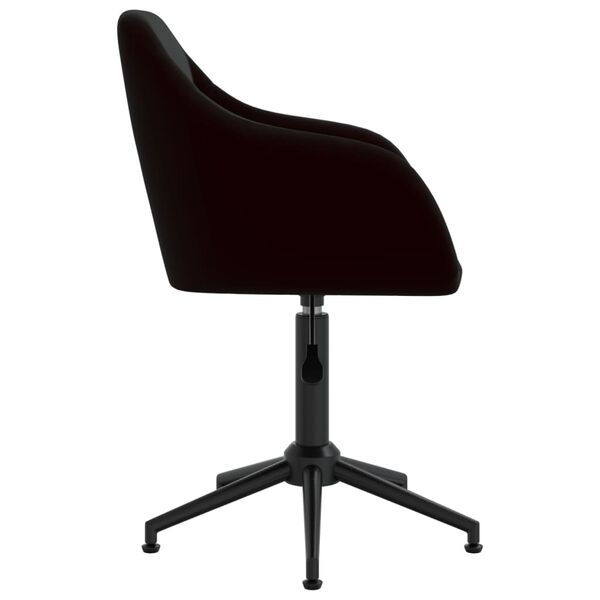 vidaXL Esszimmerst&uuml;hle 4 Stk. Drehbar Schwarz Samt