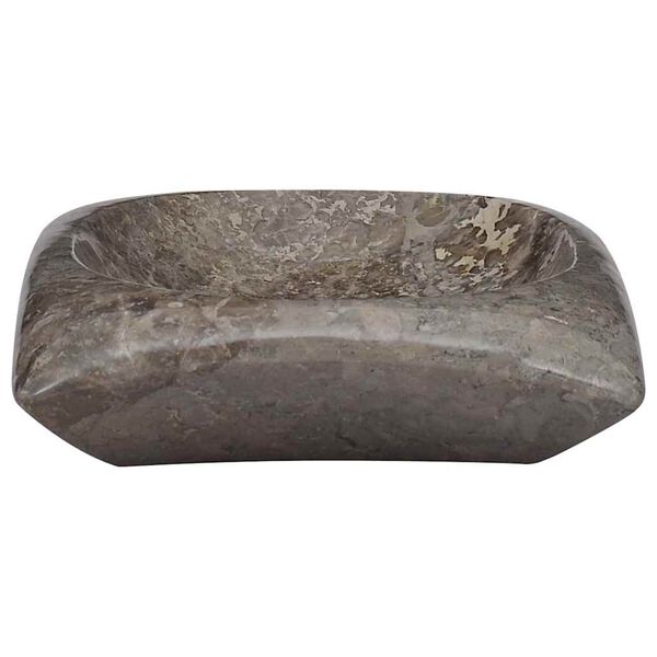 vidaXL Waschbecken Grau 50x35x10 cm Marmor