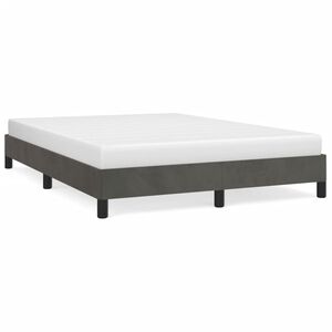 vidaXL Bettgestell ohne Matratze Dunkelgrau 140x200 cm Samt