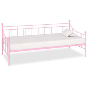 vidaXL Tagesbett-Rahmen Rosa Metall 90&times;200 cm