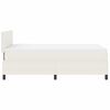 vidaXL Boxspringbett Creme und Wei&szlig; 203 x 120 x 88 cm Cordstoff