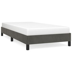 vidaXL Bettgestell ohne Matratze Dunkelgrau 100x200 cm Samt