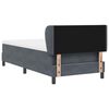 vidaXL Boxspringbett mit Matratze Dunkelgrau 90 x 200 cm Samt