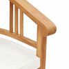 vidaXL Stuhl mit Kissen 2 pcs Braun 63 x 58 x 89 cm Massivholz Teak